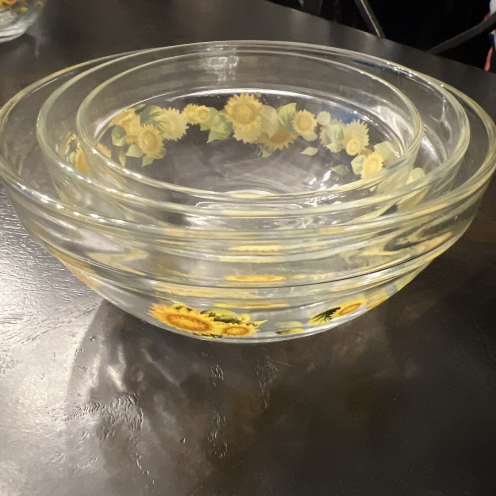 Durable Imperial Flower Duet Nesting Bowls Set Of 3 made in china Sunflowers